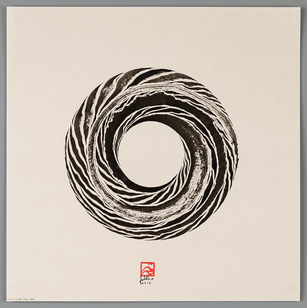 Scientific and mystical abstract illustration painting, Force of Qi, flow in cyclonic motion.