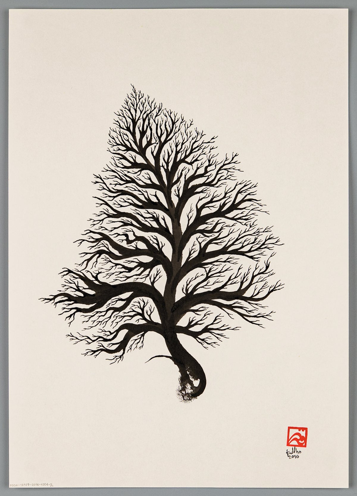 Botanical abstract illustration painting, Essence of Tree, strength of beauty lives in the roots.